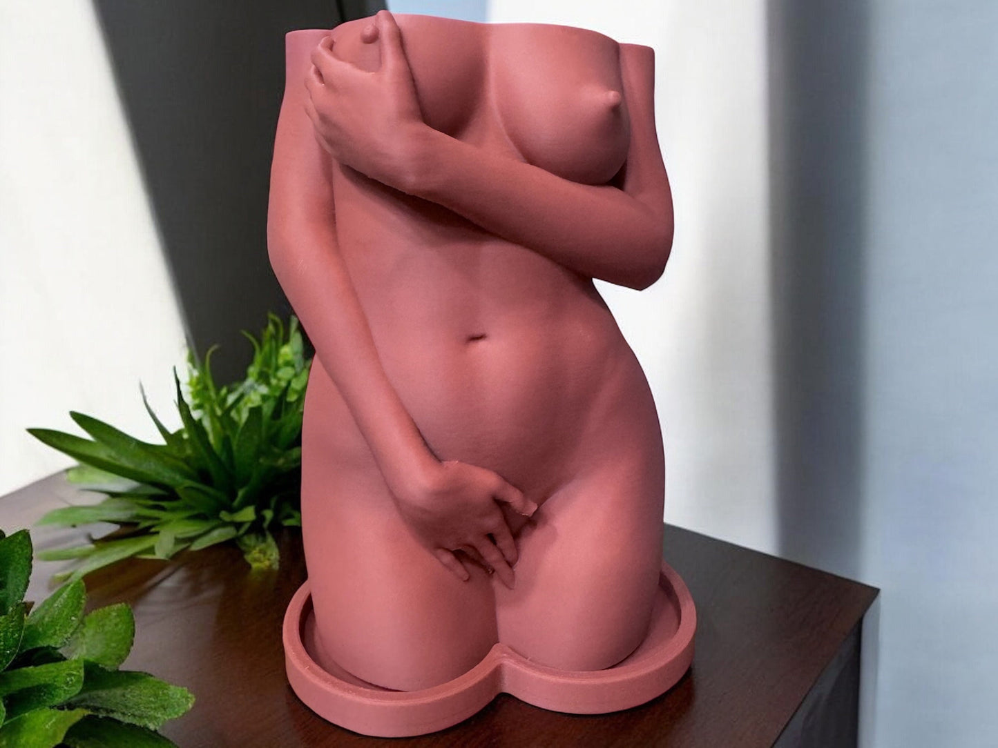 Naked Woman Planter, Artistic Cut Shy Pot, Funny Home Decor, Perfect Quirky Gift Idea, office decoration