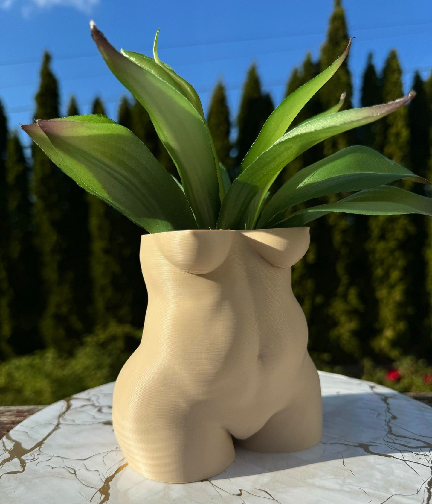 Body Planter - Thick Woman Figure Decorative Pot, Unique Home Decor and Perfect Gift for Plant Lovers