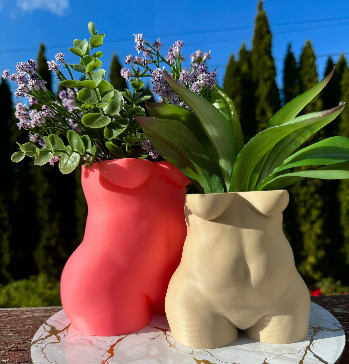 Body Planter - Thick Woman Figure Decorative Pot, Unique Home Decor and Perfect Gift for Plant Lovers