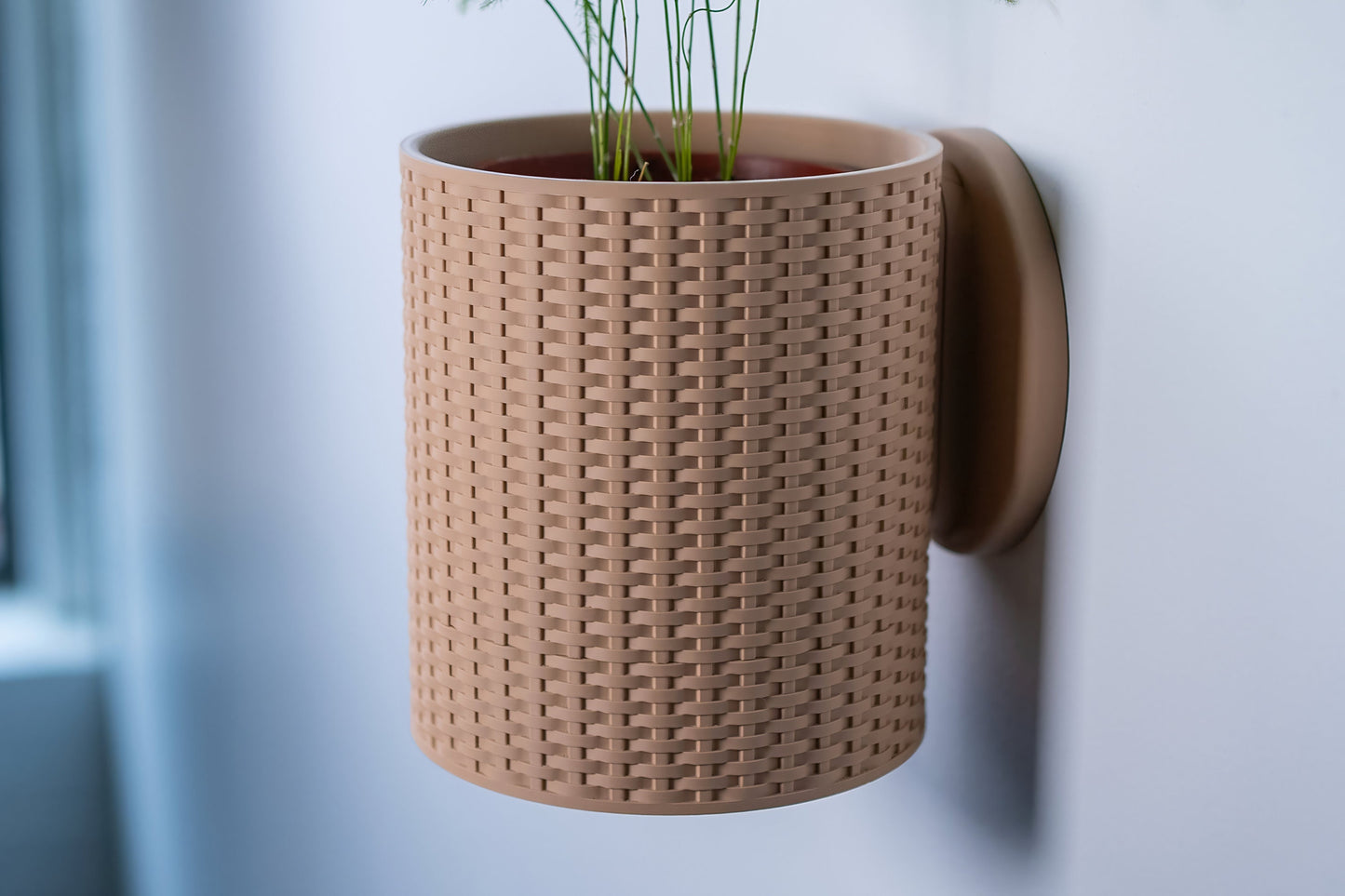 Wall Planter for Indoor Gardening - Chic Housewarming Gift & Stylish Plant Holder, Basket Weave patterns.