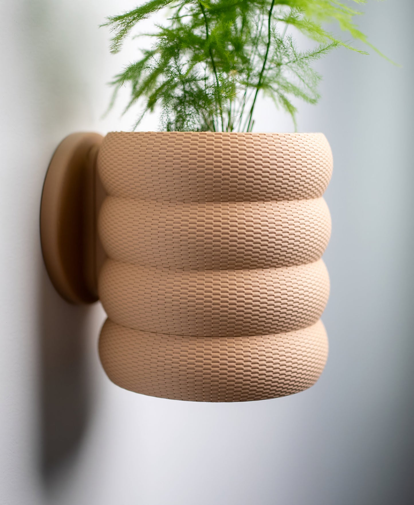 Wall Planter for Indoor Gardening - Bubble Weave Pattern, Housewarming Gift & Stylish Plant Holder