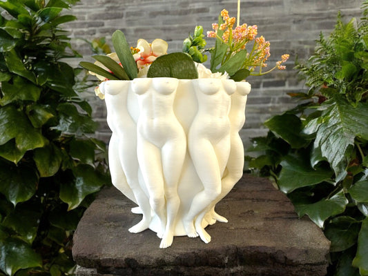 Female Body Planter - Sexy Boobs Sculpture, Modern Home Decor, Perfect Gift, Boho Style Plant Pot