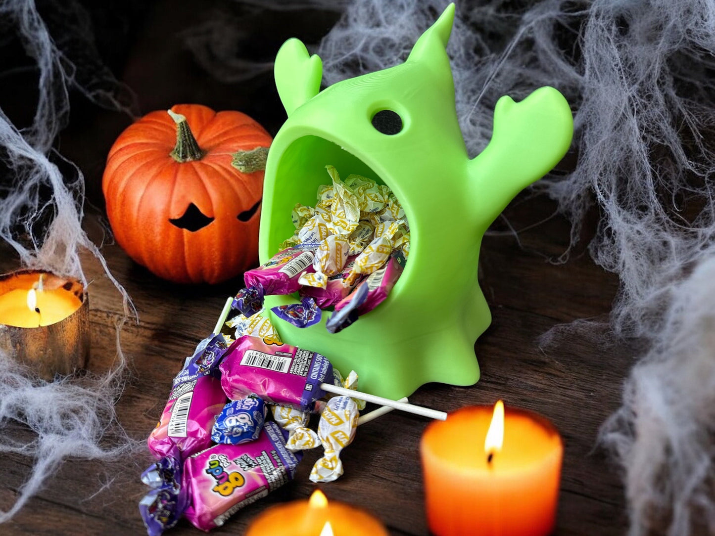 Ghost Bowl Halloween Candy Container, Decorative Spooky Treat Holder, Halloween Party Decor, Trick or Treat Candy Pot