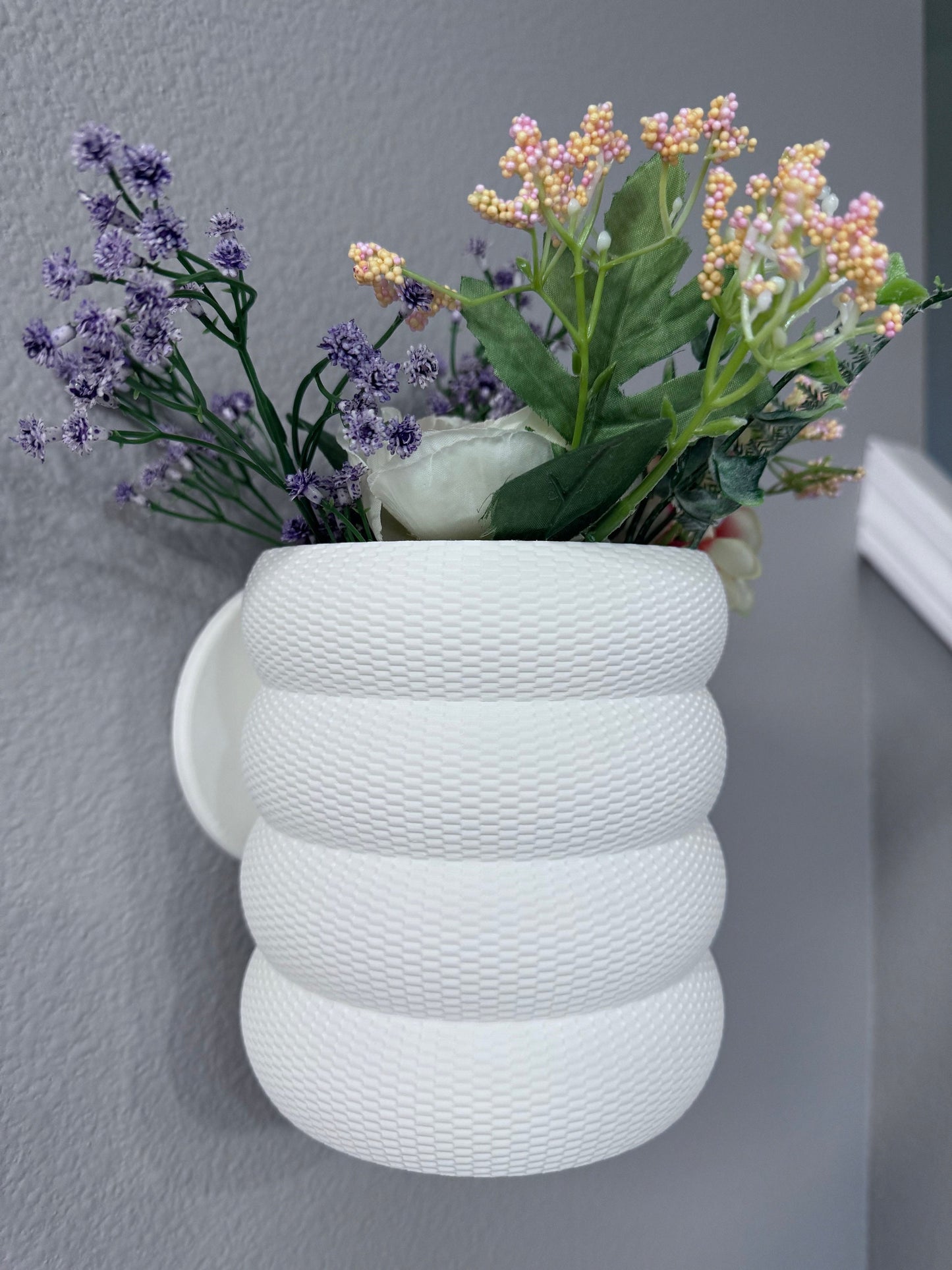 Wall Planter for Indoor Gardening - Bubble Weave Pattern, Housewarming Gift & Stylish Plant Holder