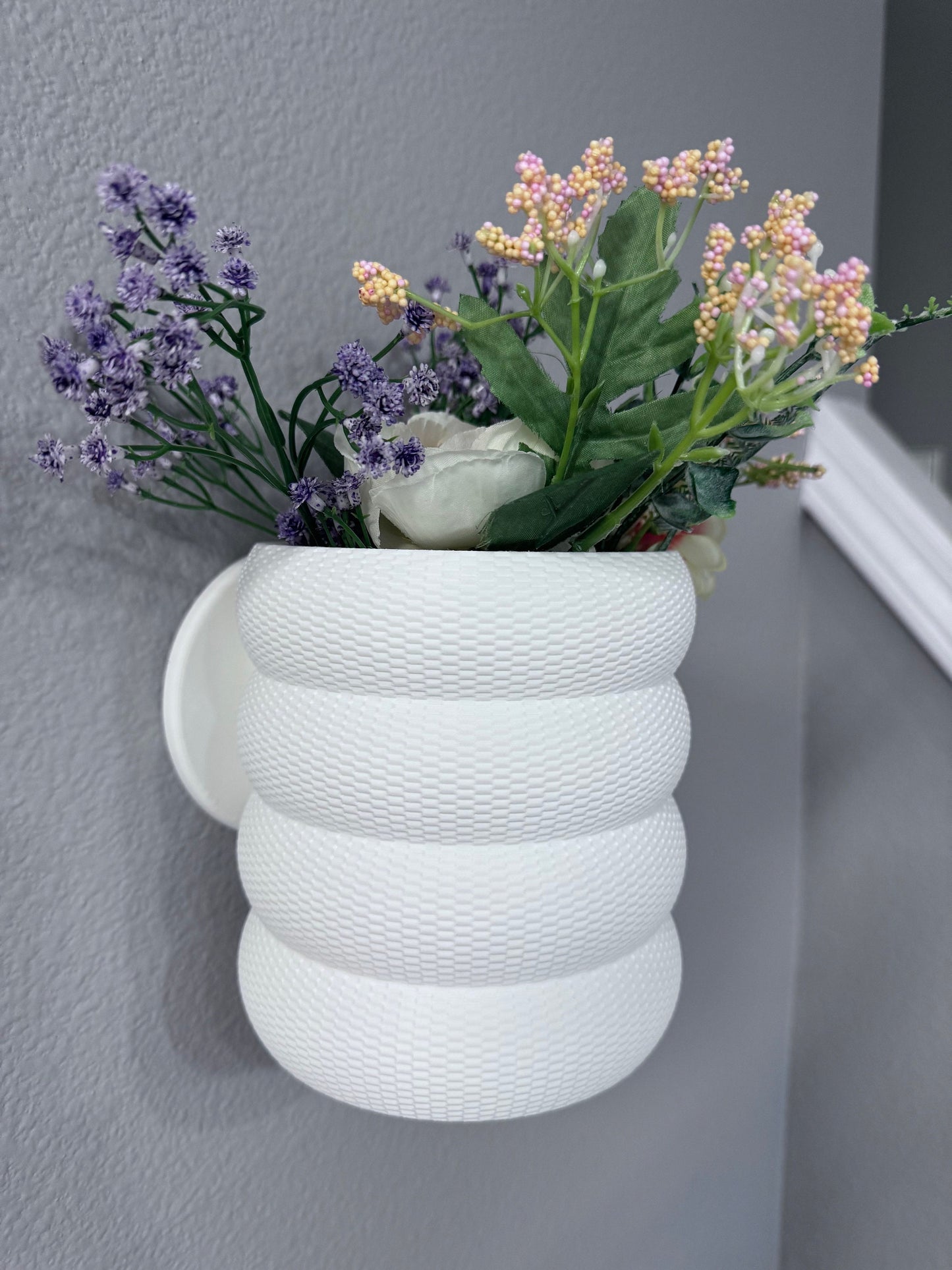 Wall Planter for Indoor Gardening - Bubble Weave Pattern, Housewarming Gift & Stylish Plant Holder