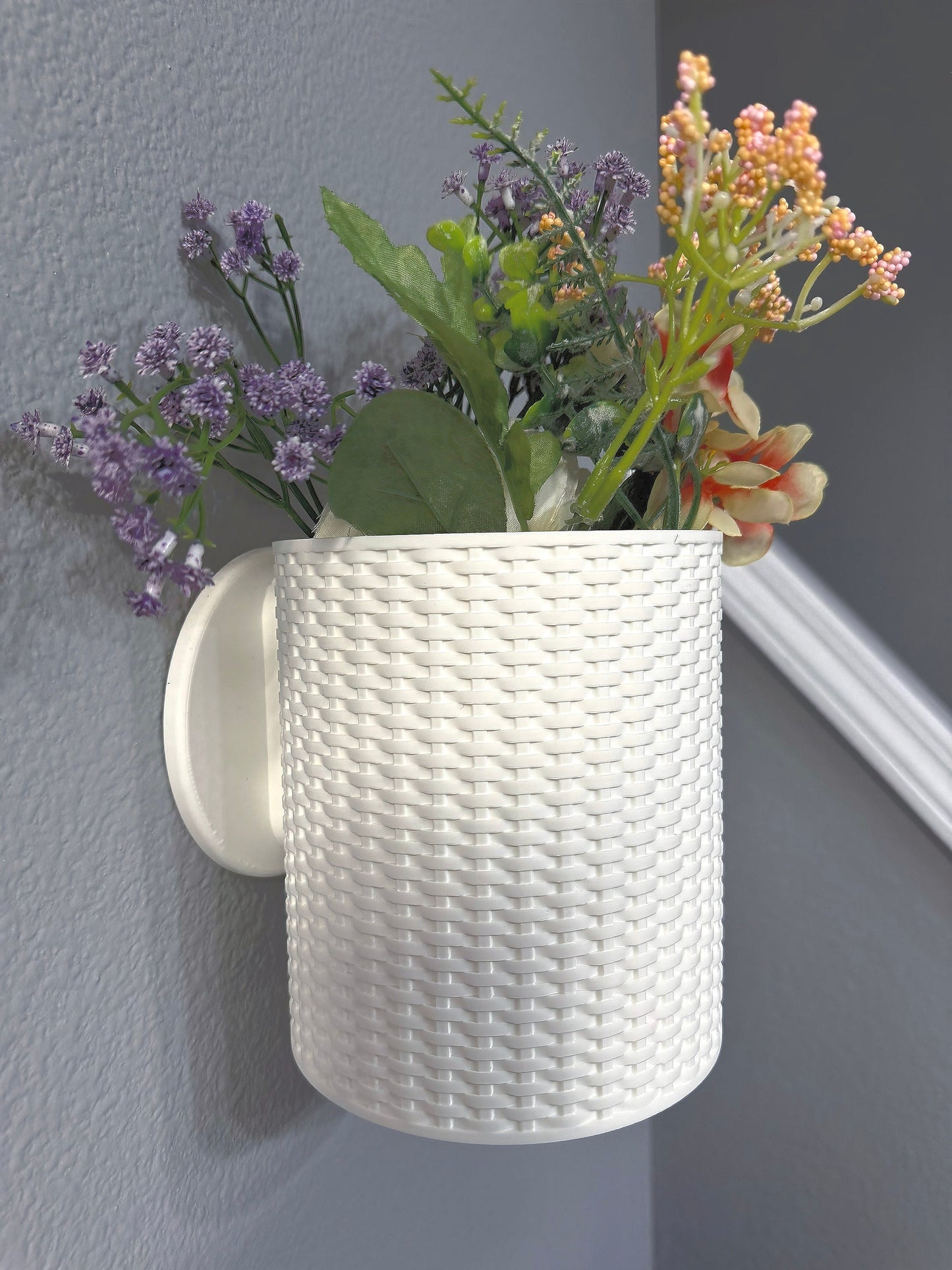 Wall Planter for Indoor Gardening - Chic Housewarming Gift & Stylish Plant Holder, Basket Weave patterns.