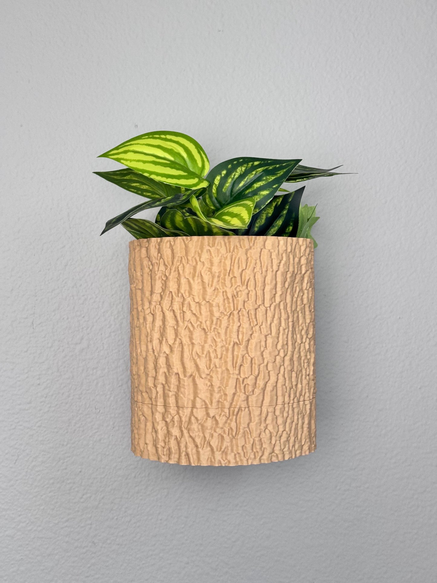 Wall Planter Tree Bark Pot for Indoor and Outdoor Decor, Unique Natural Hanging Planter, Rustic Home Garden Accessory