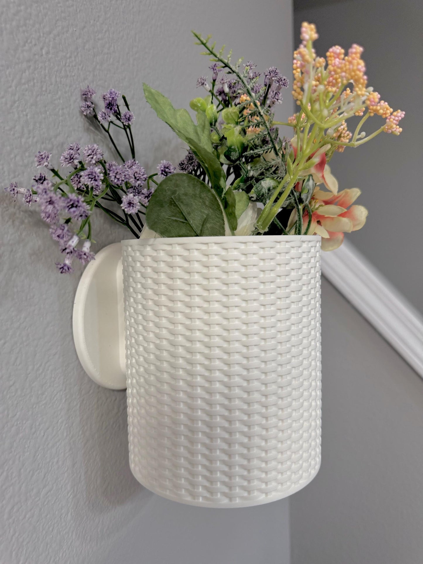 Wall Planter for Indoor Gardening - Chic Housewarming Gift & Stylish Plant Holder, Basket Weave patterns.