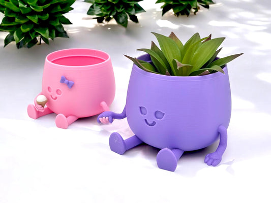 Cute Happy Face Planter | Perfect Gift for Mother's Day & Father's Day | Adorable Indoor Decor. Office and home decor.